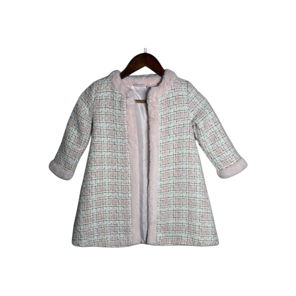 Blueberi Boulevard Pink Tweed Jacket Girls Size 4-5 Barbie Princess Preppy